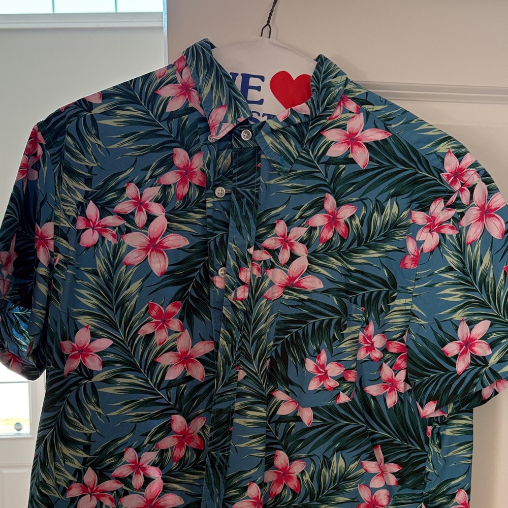 J. Crew Blue Floral Men's Shirt